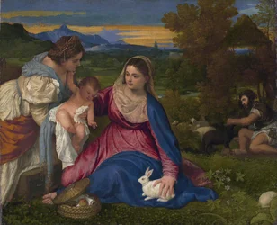 La Vierge au Lapin à la Loupe